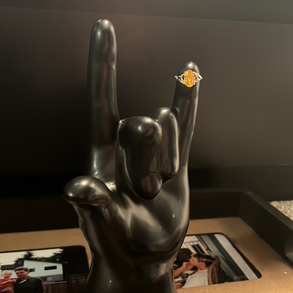 NWOT Hidden Gems Ring | Yellow Gem in Silver Plated Band - Picture 3 of 4